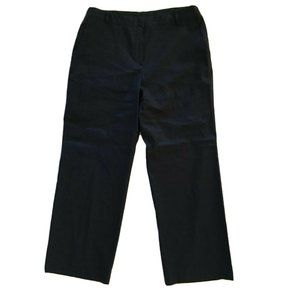 Lauren Ralph Lauren Linen Blend Pants Size 10P Petite Black Pockets Vintage EUC